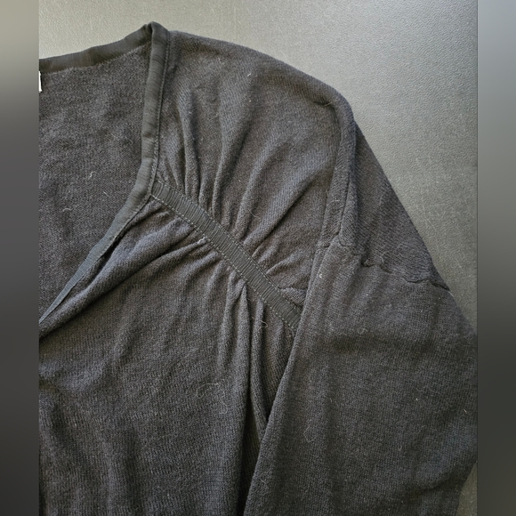 NWOT - Spring+Mercer Black Cotton Single Ply Cropped Sweater - Size L - Picture 3 of 9